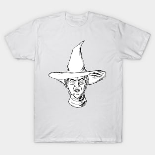 Face of Witch Without Color T-Shirt